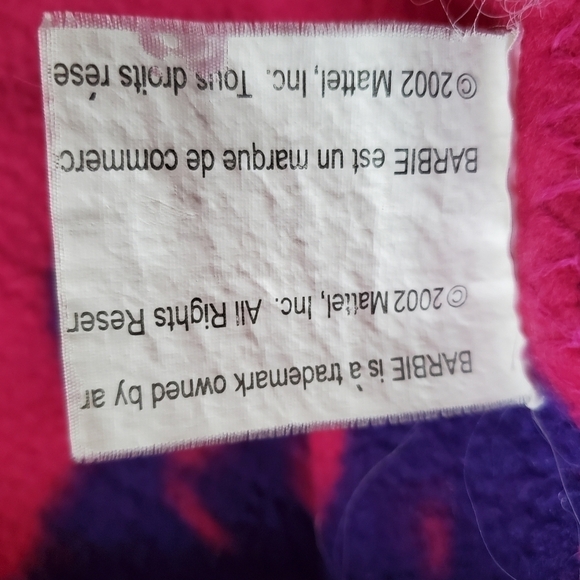 2002 Vintage Mattel Barbie Blanket - Picture 5 of 5